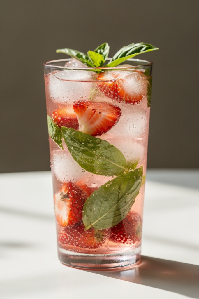 Strawberry Basil Virgin Mojito