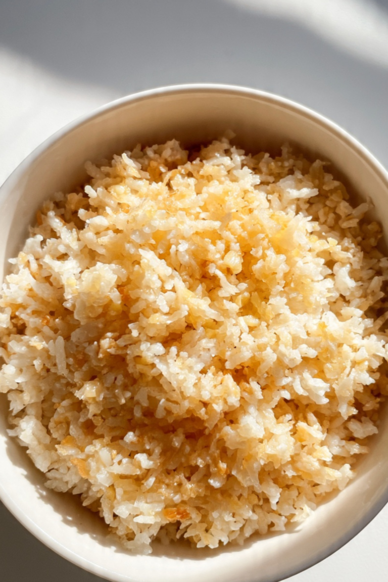 Garlic Butter Rice Crisps (3 Ingredients)