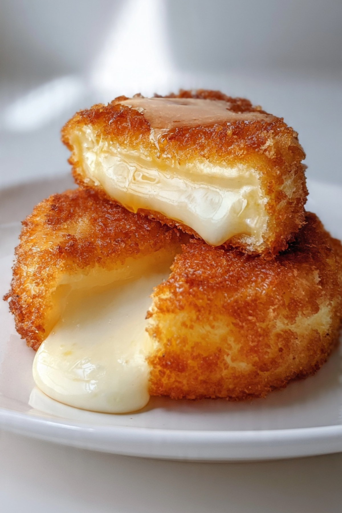 Crispy Fried Brie Cheese with Honey