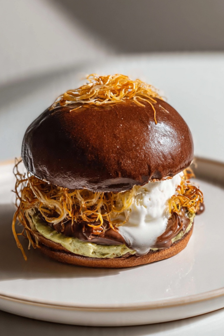 Dubai Chocolate Dessert Burger