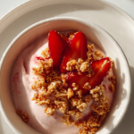 Crunchy Strawberry Frozen Yogurt
