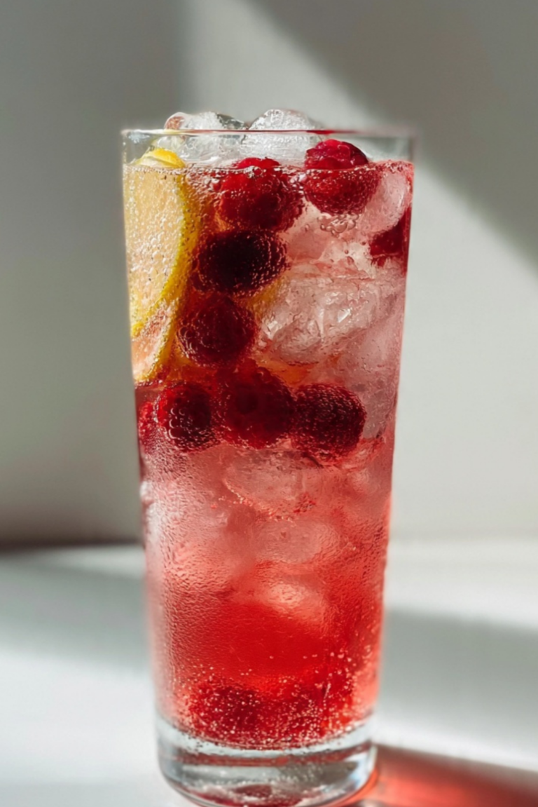 Sparkling Berry Lemon Cooler (Mocktail Style)