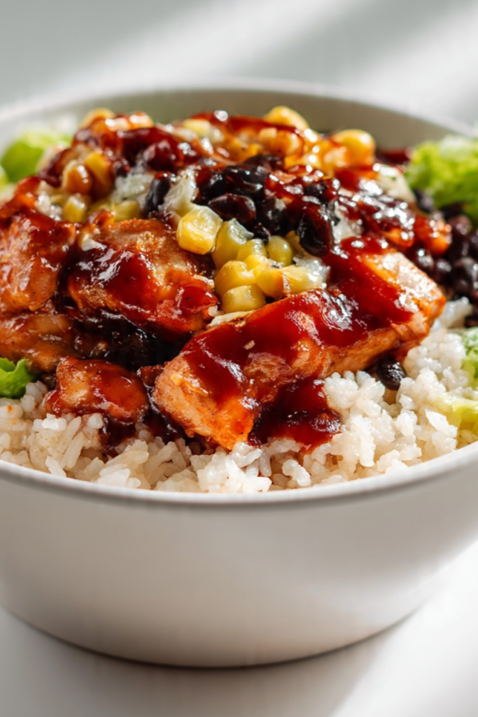 BBQ Chicken Rice Bowl (Quick 15-Minute Meal Prep Dinner)