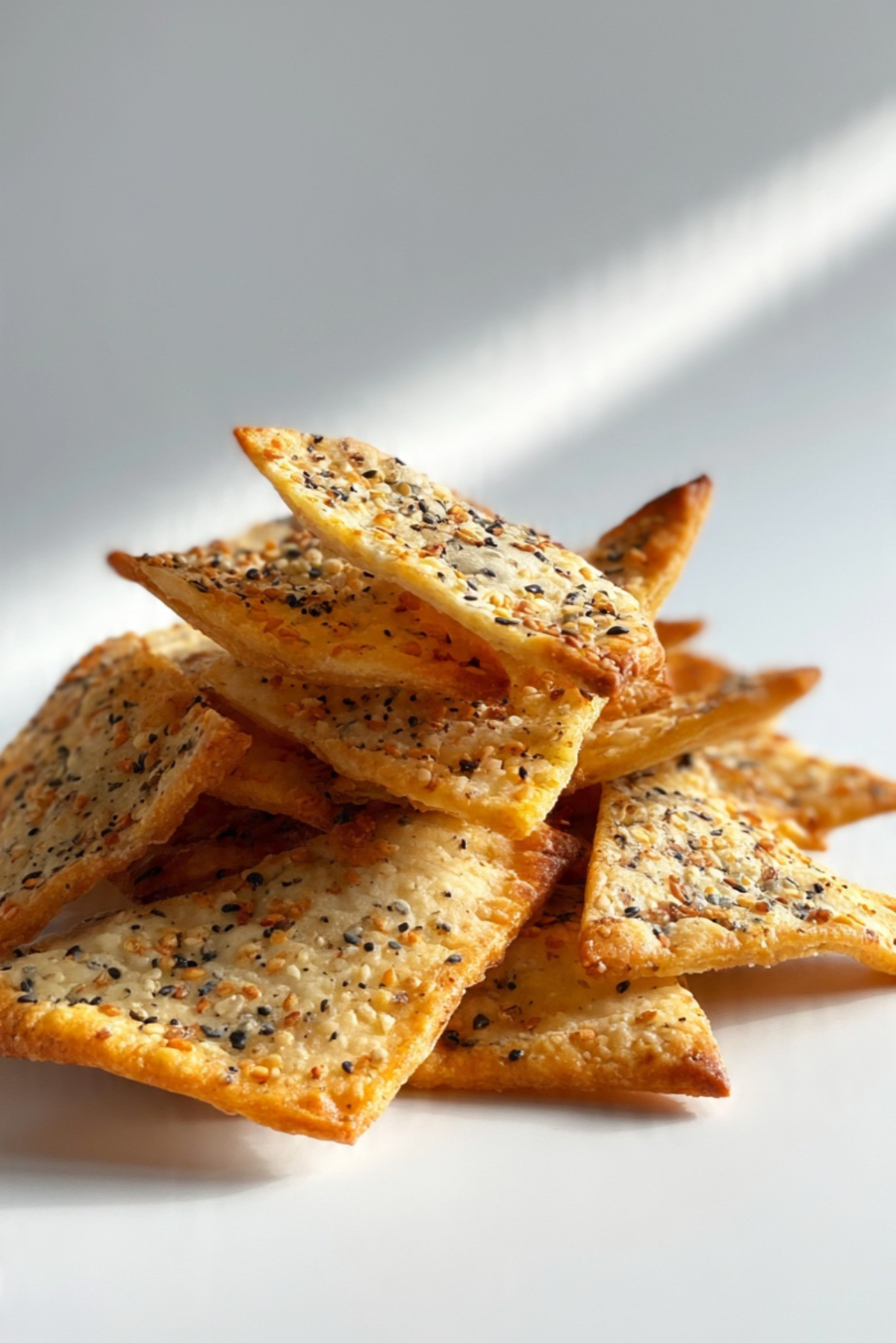 Everything Bagel Flatbread Chips (Addictive)