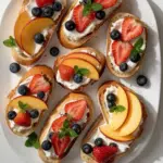 Summer Fruit & Goat Cheese Crostini