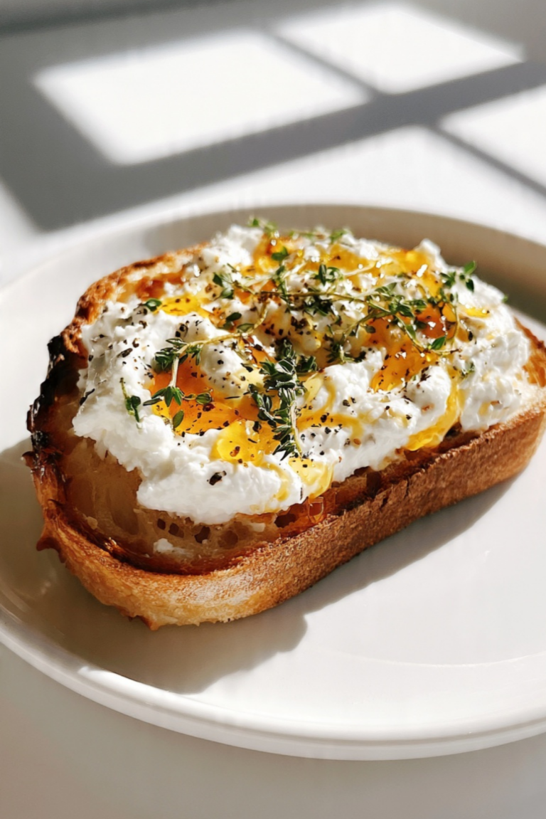 Whipped Ricotta Honey Toast