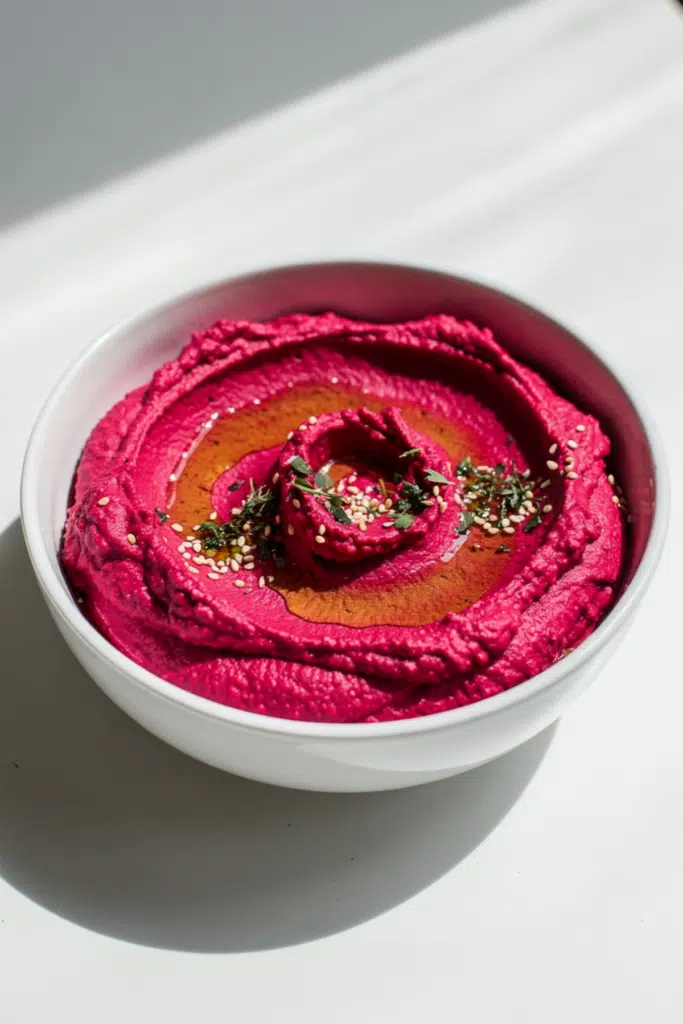 Pink Roasted Beet Hummus