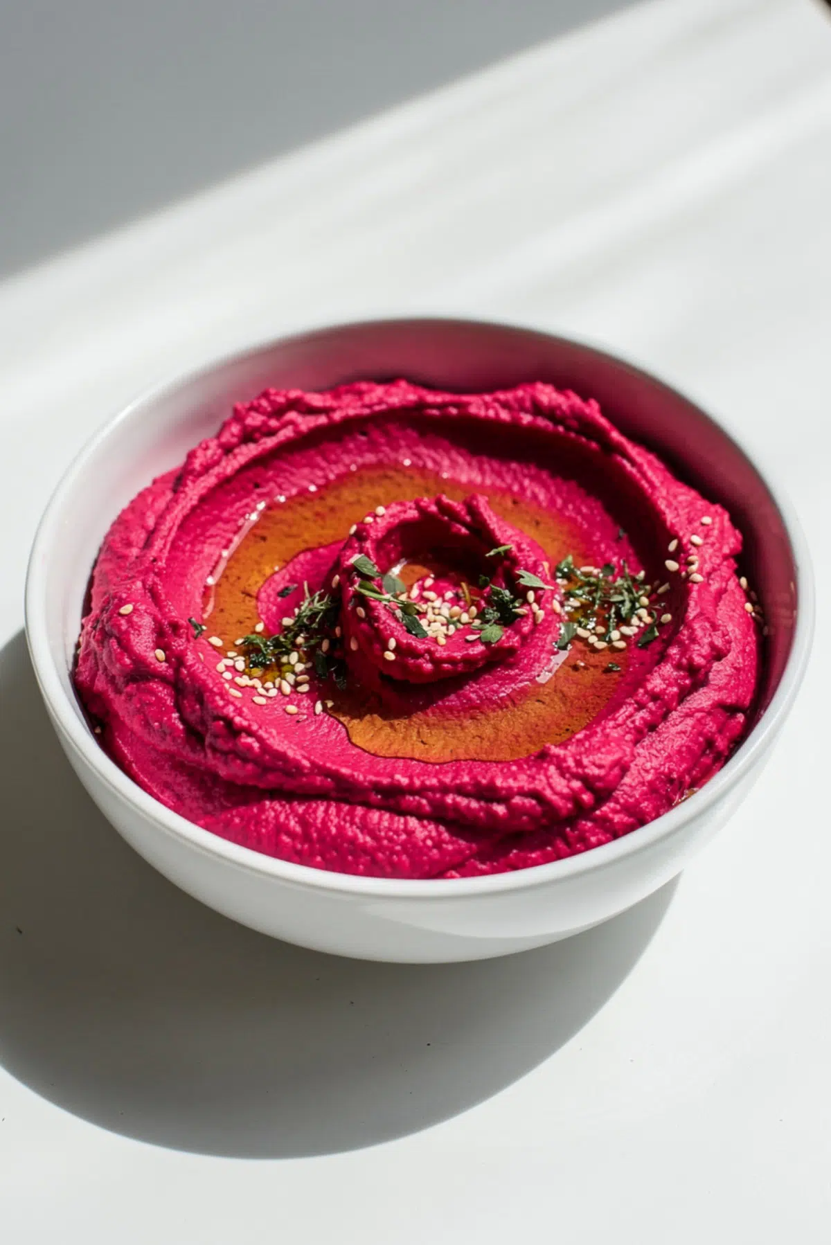 Pink Roasted Beet Hummus