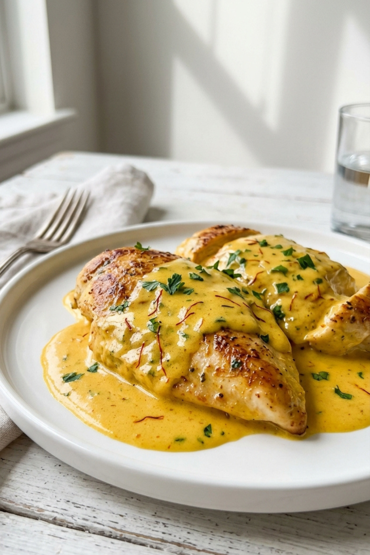 Luxury Saffron Cream Chicken