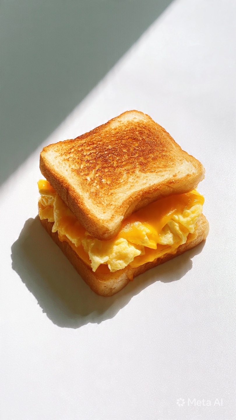 10-Minute Cheesy Egg Sandwich Easy Morning Recipe